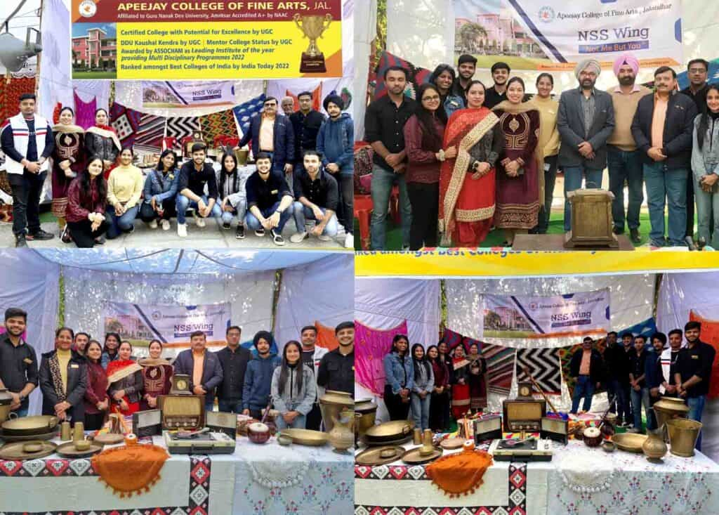 Organized Folk Art Exhibition : Apeejay College ने यूनिवर्सिटी के 53वें स्थापना दिवस के अवसर पर GNDU अमृतसर में आयोजित लोक कला प्रदर्शनी में लिया भाग