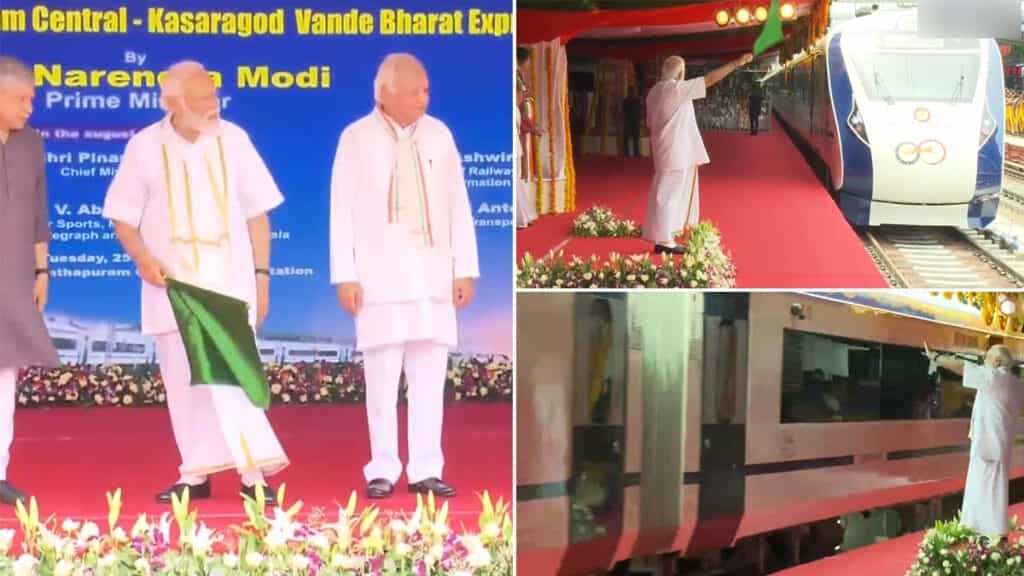 PM Modi in Kerala : PM मोदी ने केरल की पहली वंदे भारत एक्सप्रेस को दिखाई हरी झंडी