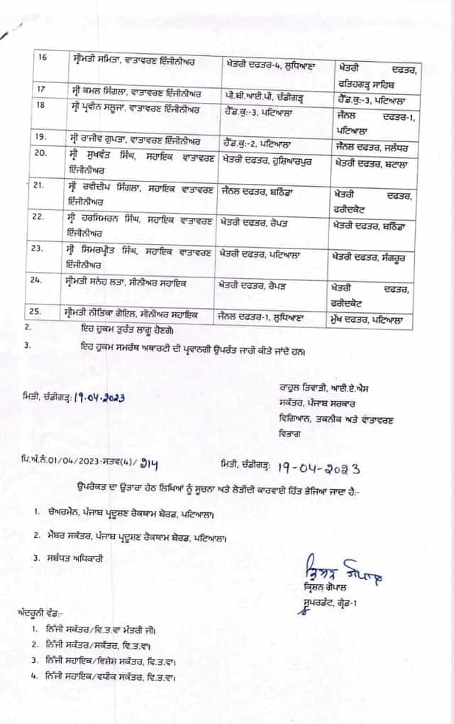 Transfer of Officers Employees 2