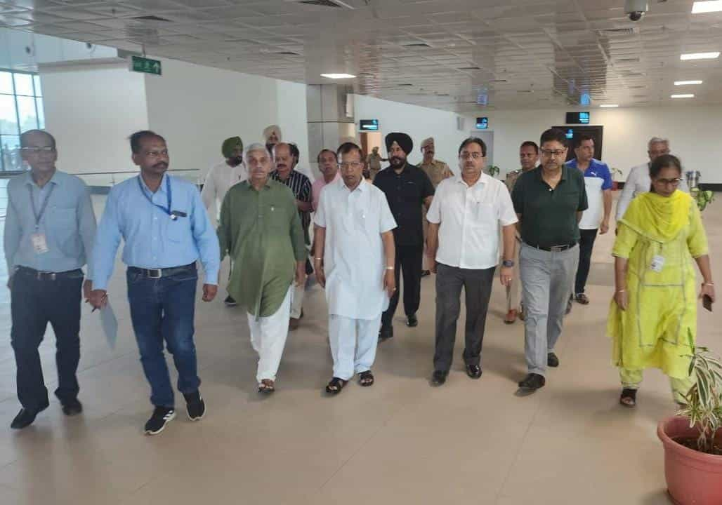 Minister Visit at Adampur Airport