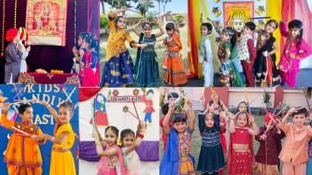 Navratri festival celebrated : Innocent Hearts में मनाया नवरात्रि पर्व : डांडिया उत्सव की रही धूम