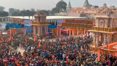 Crowd of Ram devotees is Ayodhya