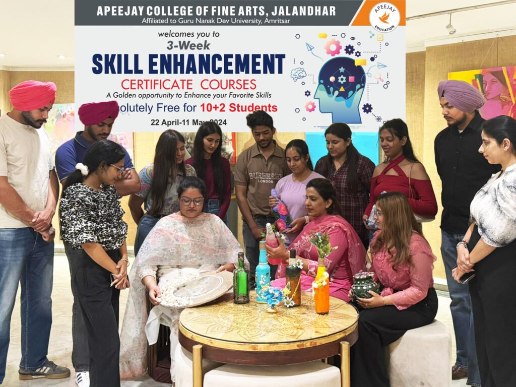 APJ ऑफ़ फाइन आर्ट्स जालंधर में +2 के विद्यार्थियों ने स्किल एनहैंसमेंट क्लासेस में सीखे होमडेकोर विद वेस्ट मैटेरियल की विभिन्न विधियां APJ ऑफ़ फाइन आर्ट्स जालंधर में +2 के विद्यार्थियों ने स्किल एनहैंसमेंट क्लासेस में सीखे होमडेकोर विद वेस्ट मैटेरियल की विभिन्न विधियां