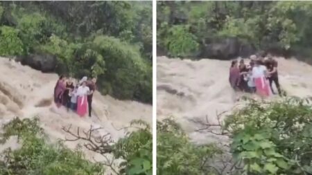 Waterfall Accident : Waterfall Accident : बड़ी घटना: झरने में बहे एक ही परिवार के 5 लोग, बड़ी मुश्किल से बची दो की जान