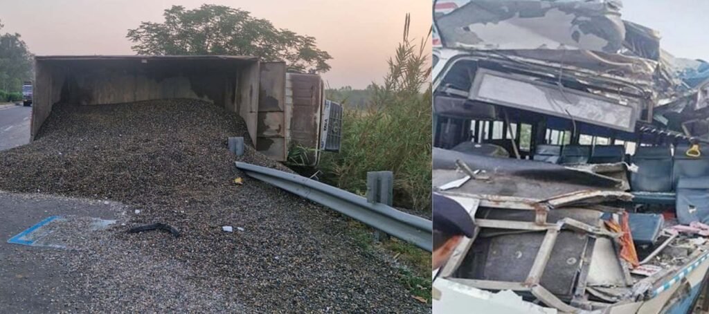 Road Acciedent : हरियाणा रोडवेज की बस और टिप्पर में जोरदार टक्कर, मची चीख-पुकार