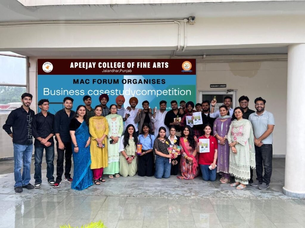 Apeejay College: एपीजे कॉलेज ऑफ फाइन आर्ट्स, जालंधर में इंटर क्लास बिजनेस केस स्टडी प्रतियोगिता का किया गया आयोजन