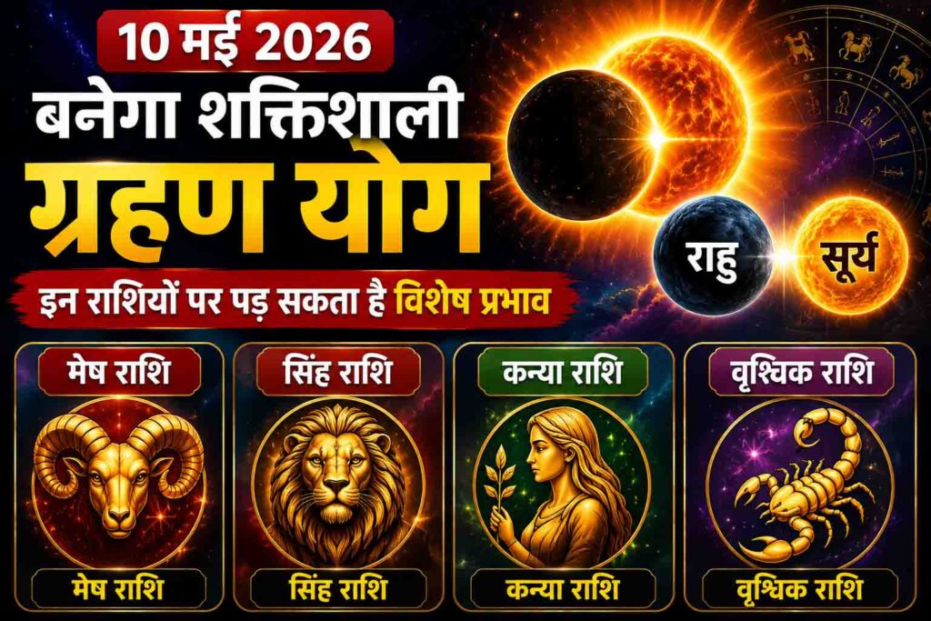 Grahan Yog Impact on Zodiac : 10 मई को बनेगा खतरनाक ‘ग्रहण योग’! इन 4 राशियों पर मंडरा सकता है संकट, ज्योतिषियों ने दी चेतावनी