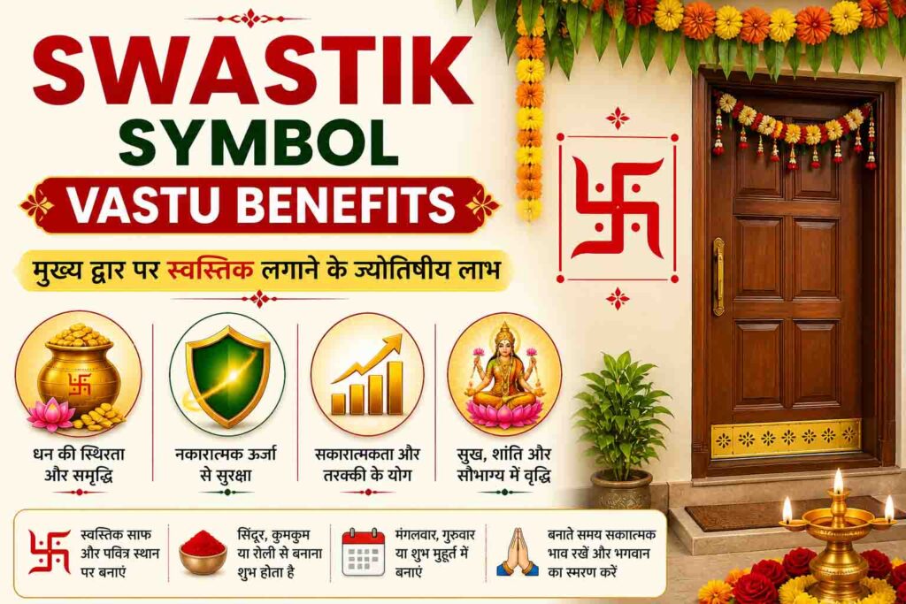 Swastik Symbol Vastu Benefits : मुख्य द्वार पर स्वस्तिक का महत्व: सही तरीके से लगाने पर मिल सकते हैं सुख-समृद्धि के संकेत