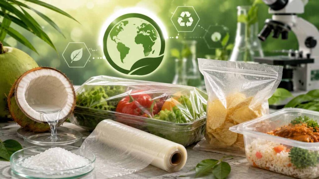 Biodegradable Packaging : अब प्लास्टिक को मिलेगी टक्कर! नारियल पानी से बनी बायोडिग्रेडेबल पैकेजिंग, 25 दिनों में मिट्टी में होगी खत्म Biodegradable Packaging : अब प्लास्टिक को मिलेगी टक्कर! नारियल पानी से बनी बायोडिग्रेडेबल पैकेजिंग, 25 दिनों में मिट्टी में होगी खत्म