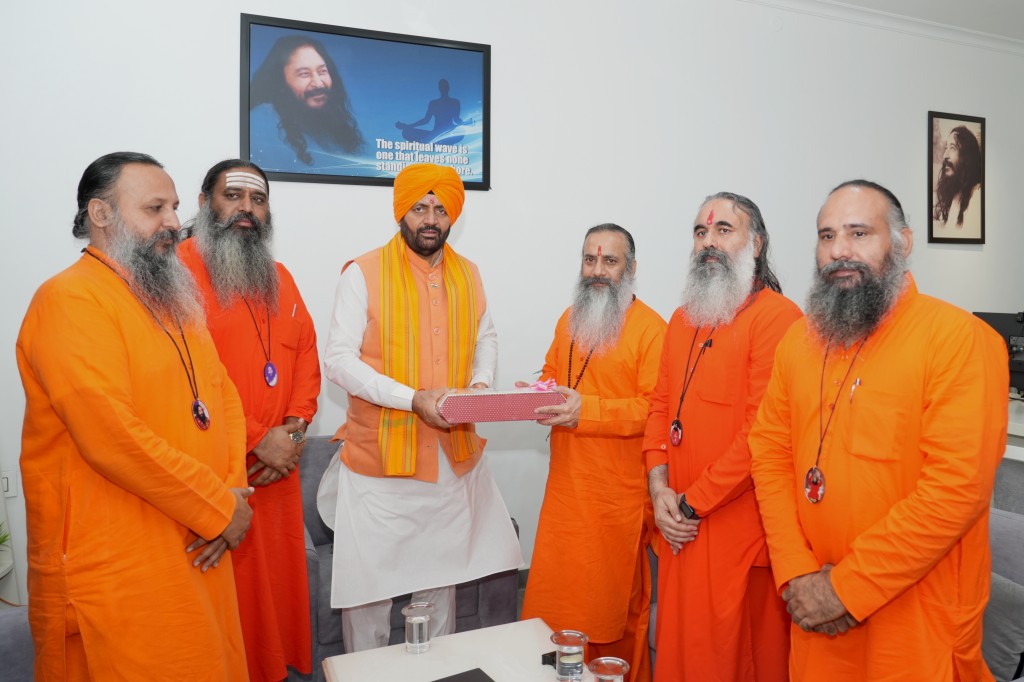 Haryana CM visit Divya Jyoti Jagrati Sansthan